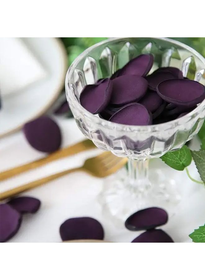 Plum Artificial Rose Petals 190pcs Realistic Wedding Decor For Bridal Showers - Image 4